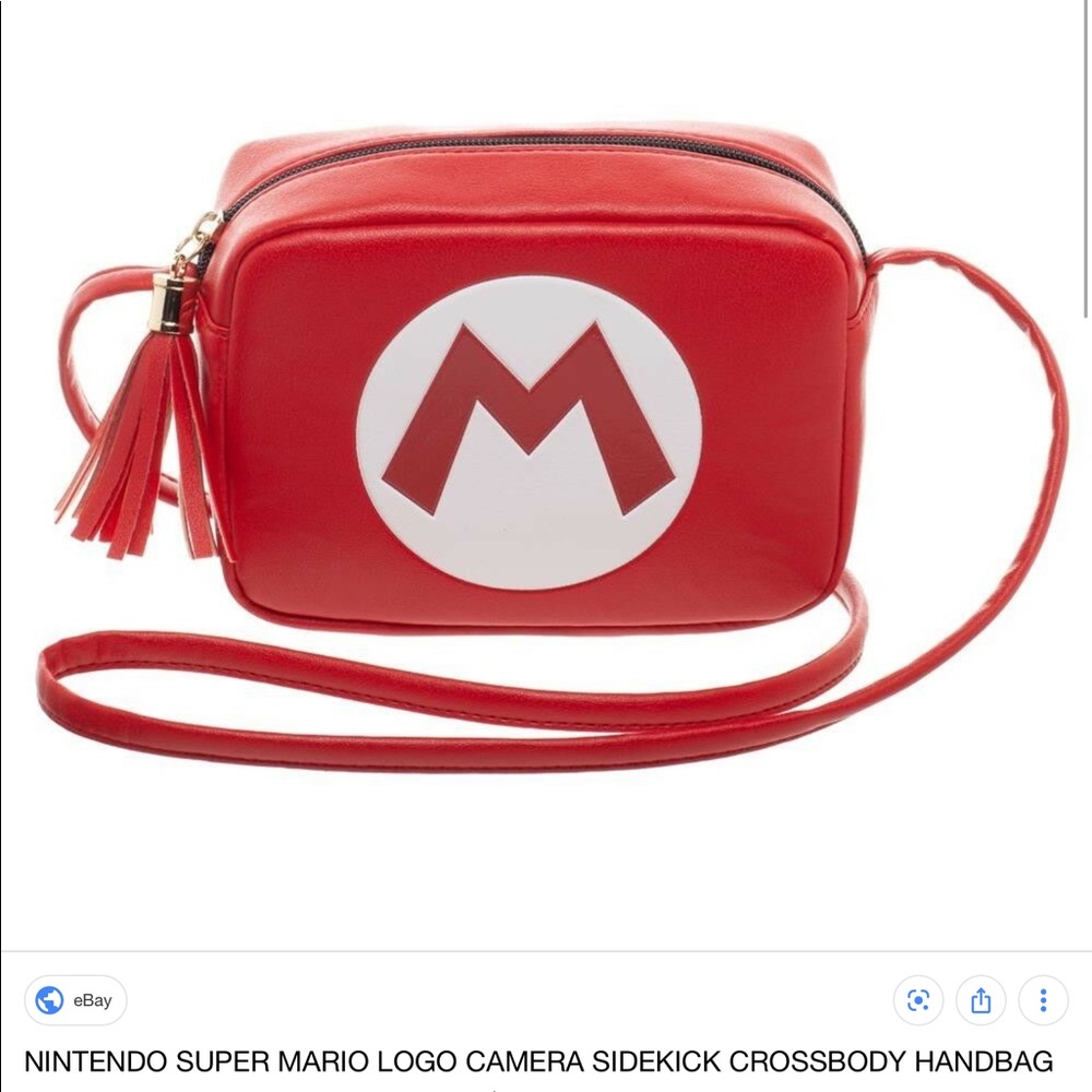 Super Nintendo Mario logo camera sidekick bag